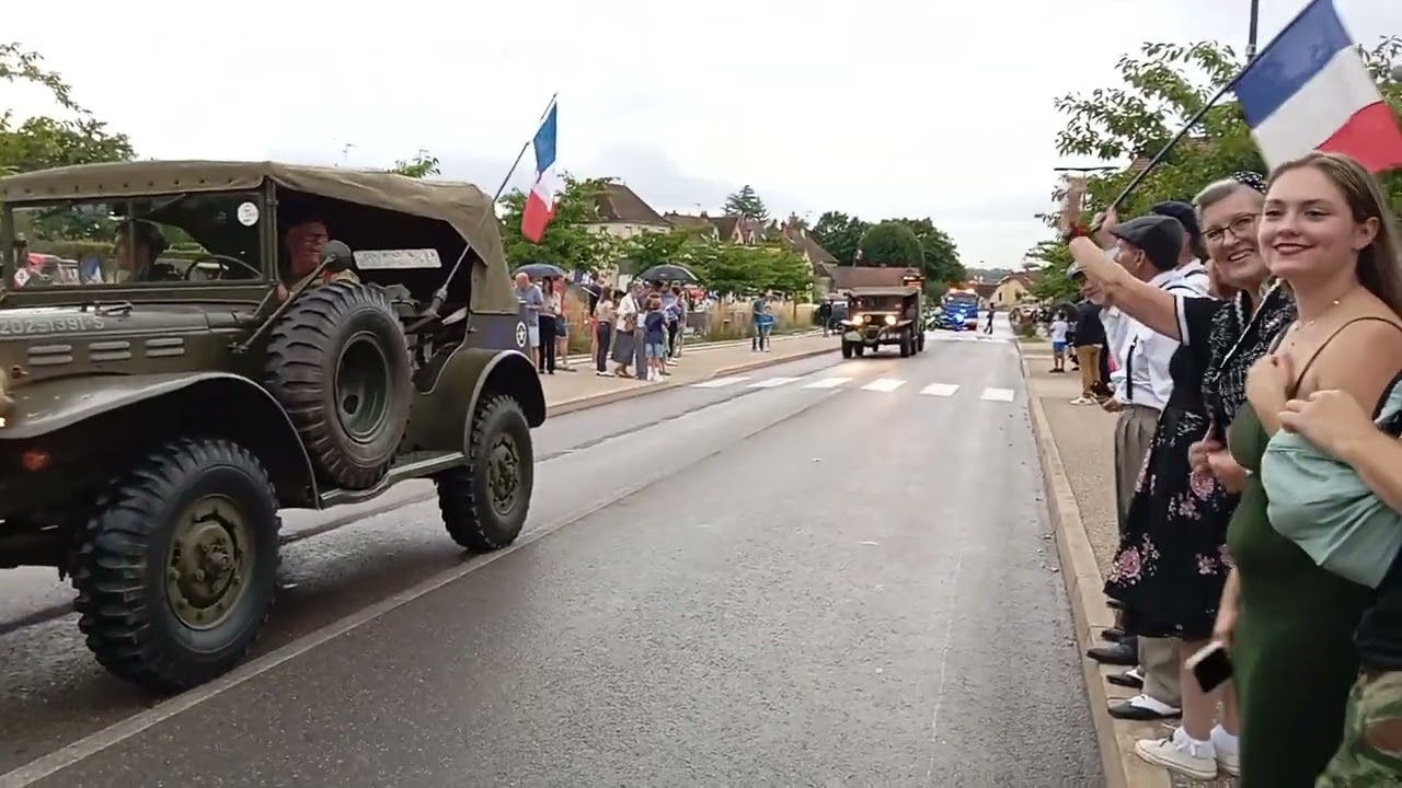 80 ans de la libération de la France le convoi quitte Givry 7 septembre 2024