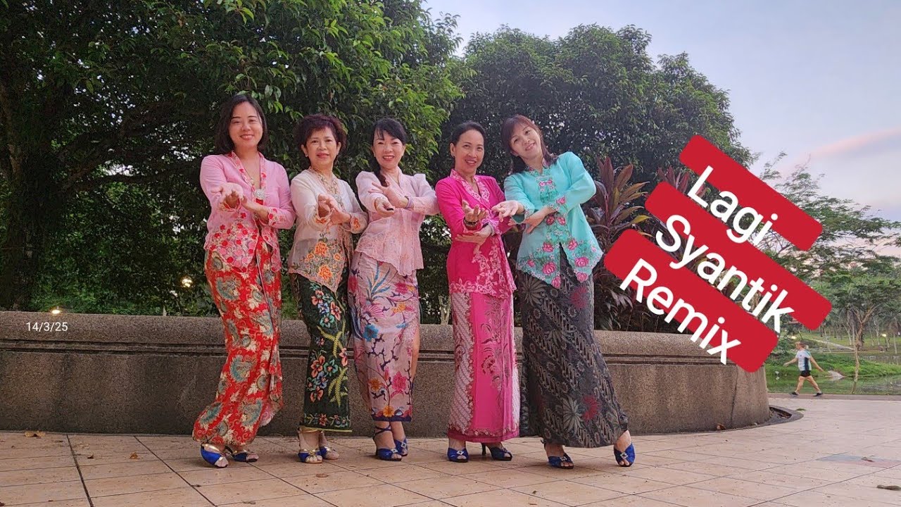 Lagi Syantik Remix line dance (Demo & Tutorial) Mayee Lee (14/3/25)