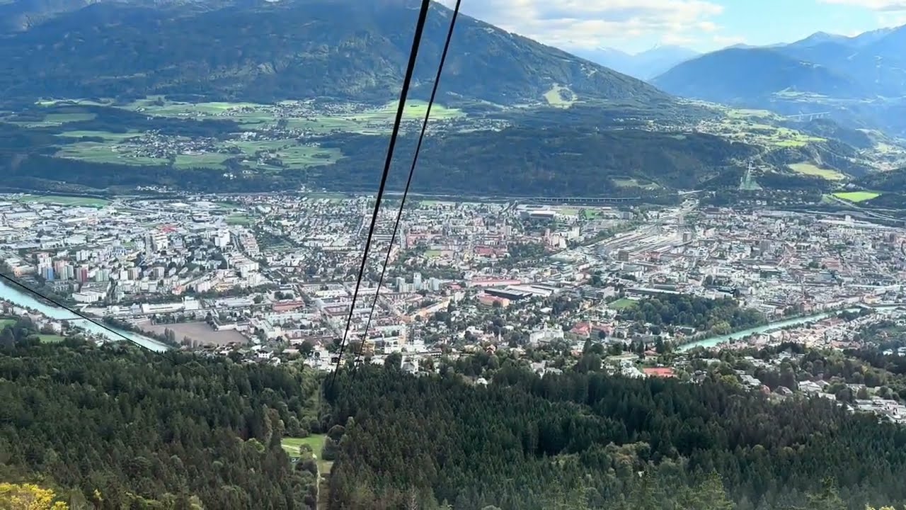 Innsbruck City View from Nordkette Cable Car
