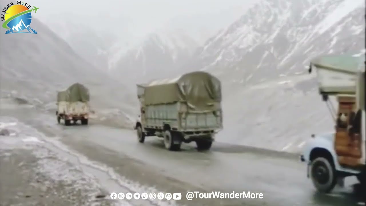 1980s | Vintage video | Khunjrab top | Trucks | Pak China | Border Crossing | Snow fall Season