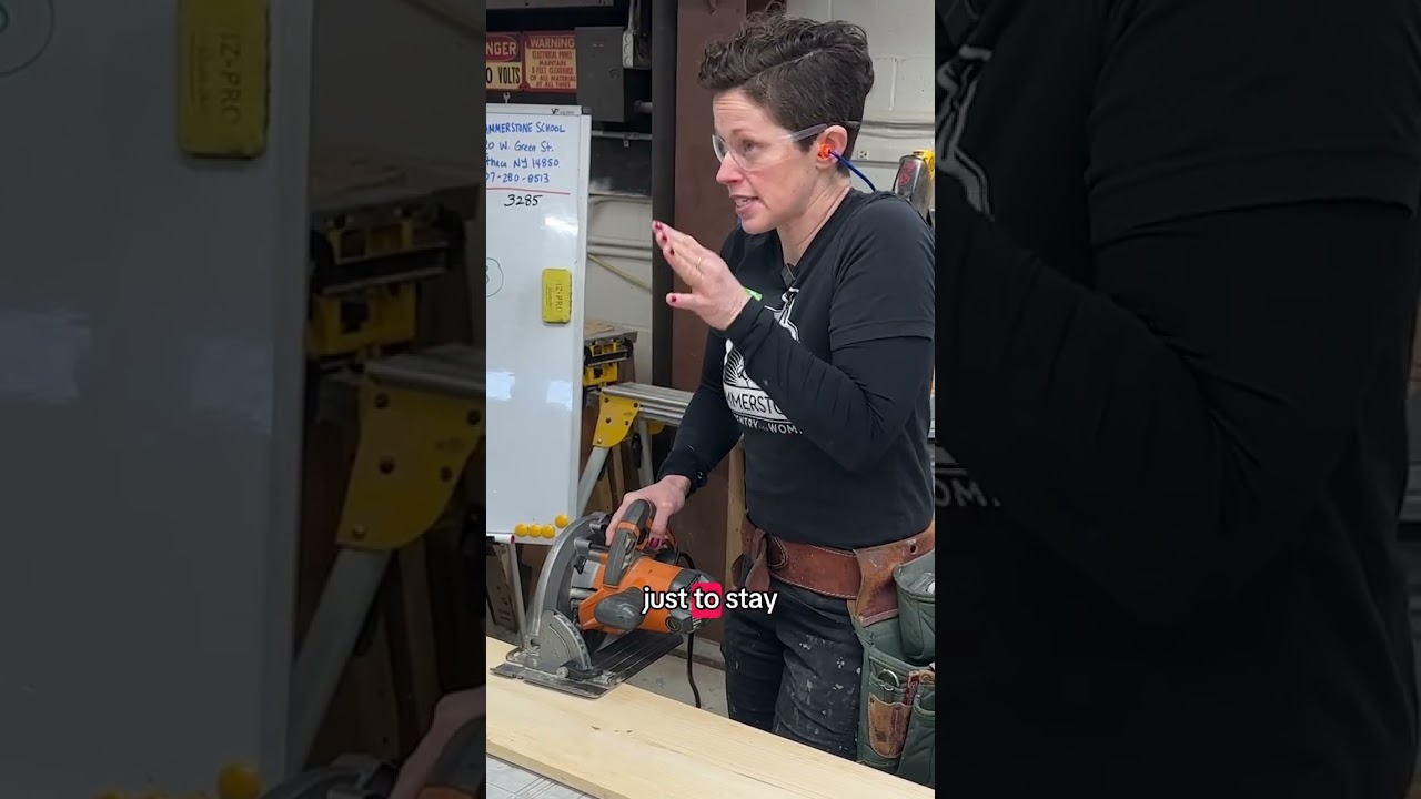 Beginner mistake: don&rsquo;t hyperfocus on the line markings at the front of your saw plate! You have to