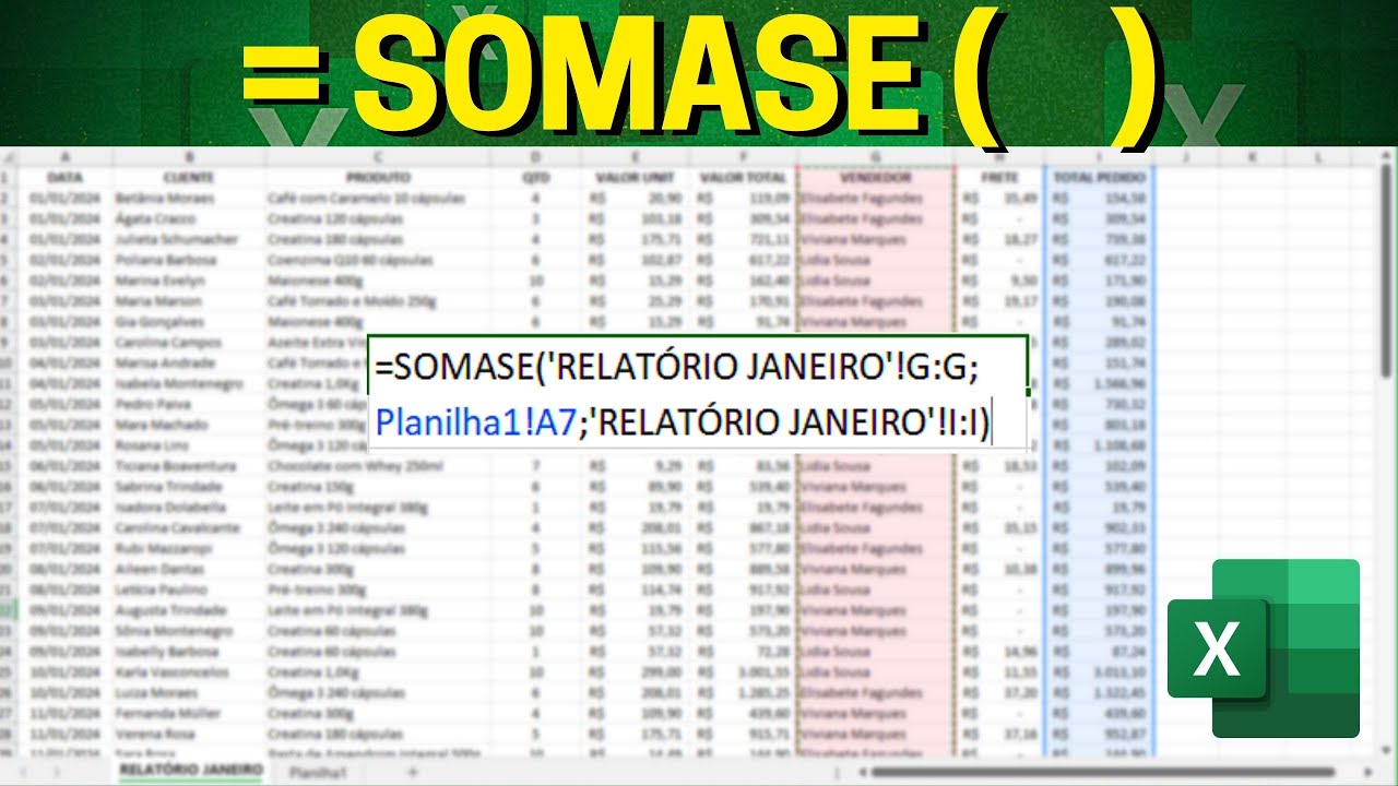 Como Fazer Fórmula SOMASE no Excel | Função Mais Importantes