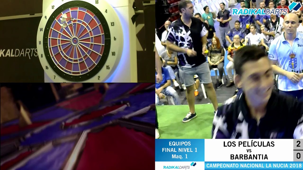 Final Equipos Nivel 1 Maq  1 Los Películas vs Barbantia Nacional RadikalDarts 2018 La Nucía