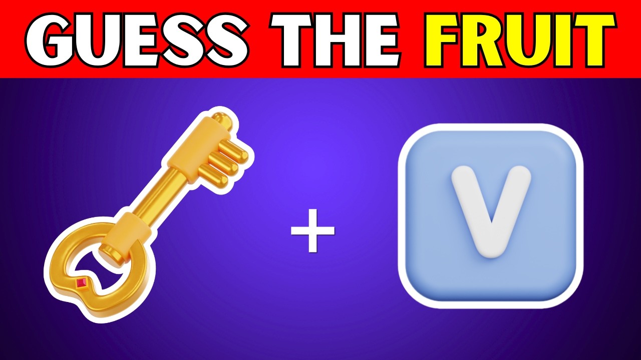 Can You Guess All 50 Fruits by Emoji? 😱 | Emoji Quiz (Easy to Hard)