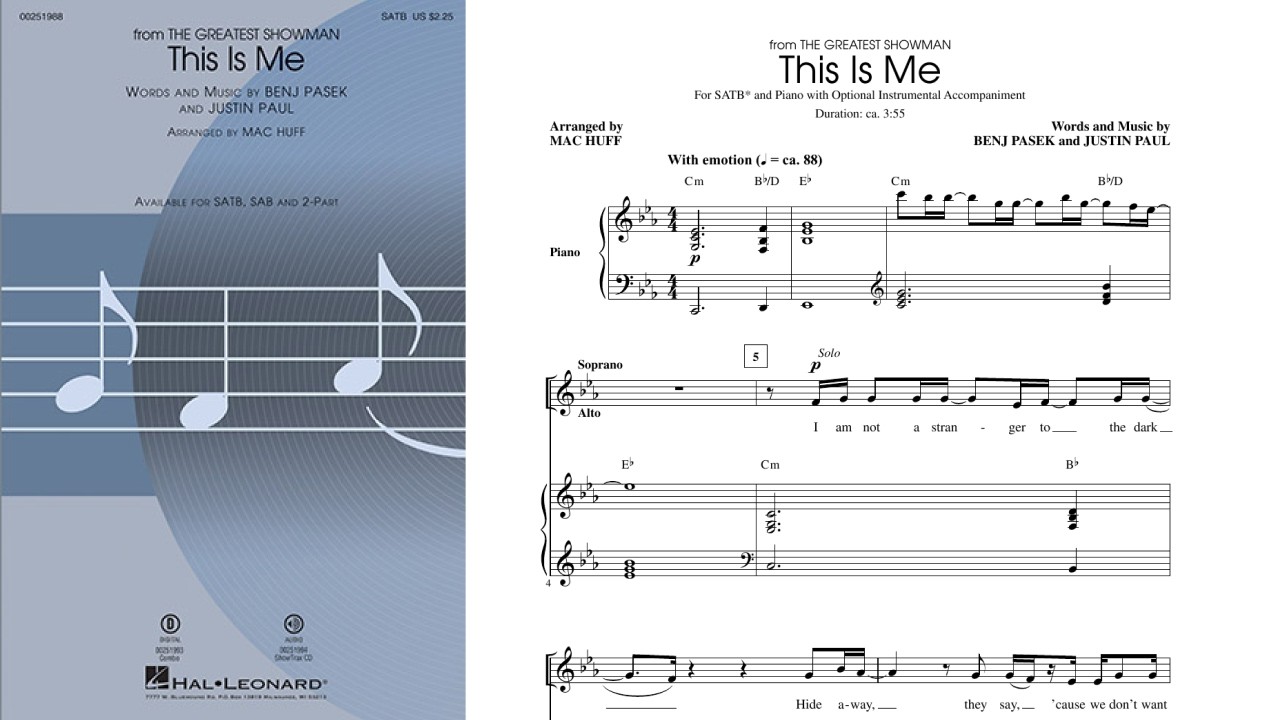 This Is Me (from The Greatest Showman) | SATB Choir | Arr. Mac Huff