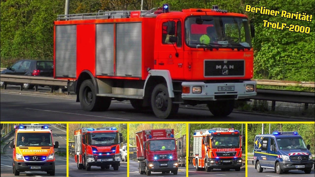 [TroLF-2000 , RW3 uvm. 🚒] Einsatzfahrt 》Berliner Feuerwehr & NBB || Gasaustritt in Berlin