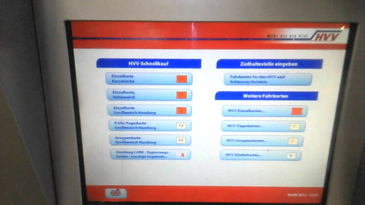 Fahrkarten Automat HVV