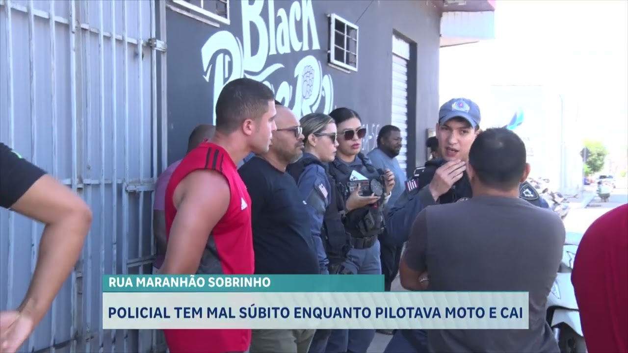 POLICIAL TEM MAL SÚBITO ENQUANTO PILOTAVA MOTO E CAI