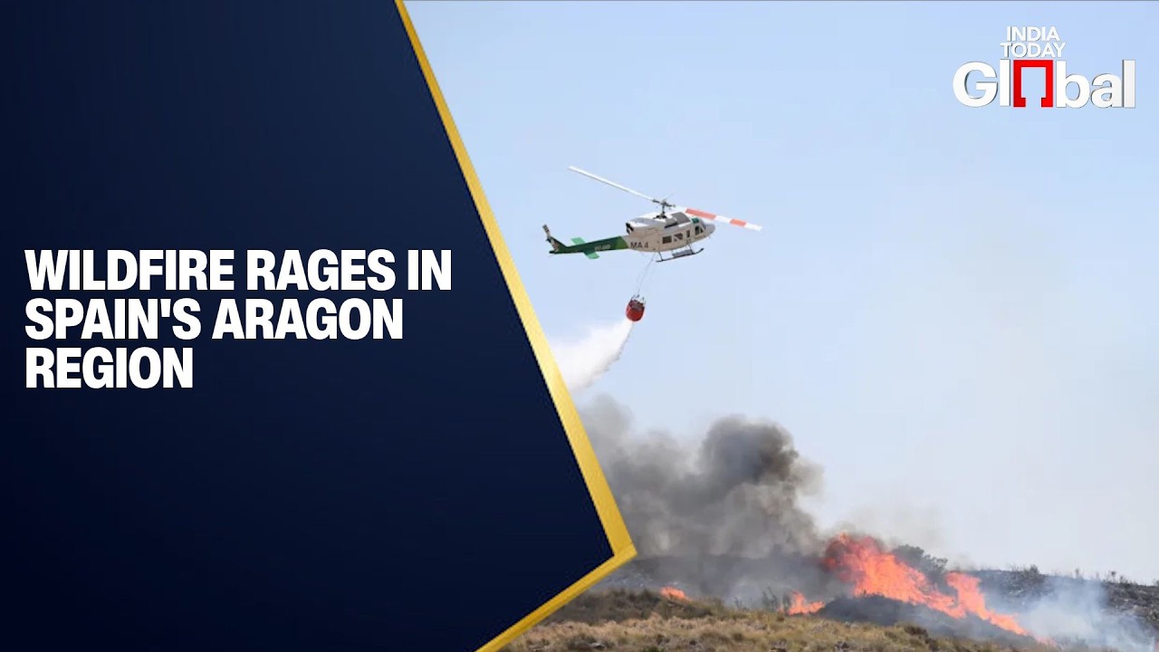 WATCH LIVE: Helicopters Battle Wildfire in Spain's Aragon Region