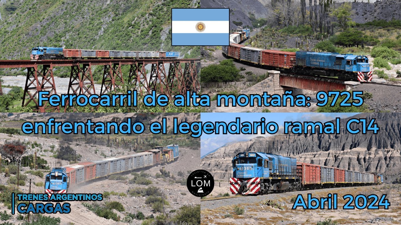 Ferrocarril de alta montaña en estado puro: 9725 enfrentando el legendario ramal C14 - Abril 2024