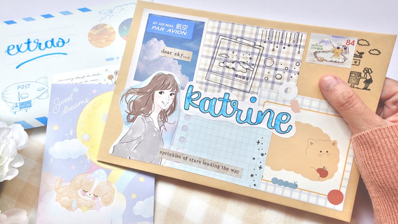 ASMR penpal with me  ~ no bgm + relaxing sounds 💙