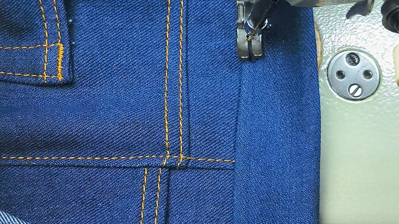 Cara menjahit pinggang celana jeans @MKJEANS 