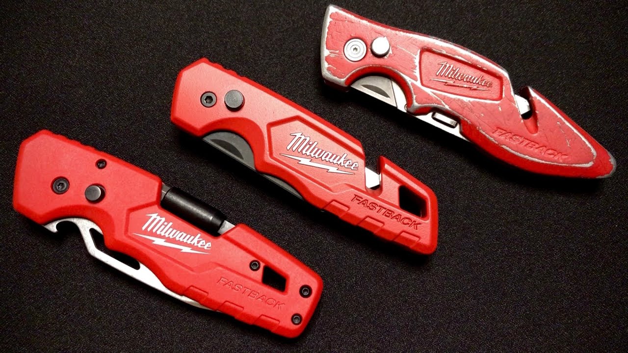 Сравнение универсальных ножей Milwaukee FastBack 1901, 1502 и 1540 EDC