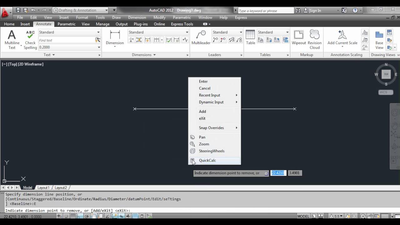 The QUICK DIMENSION Command - AutoCAD