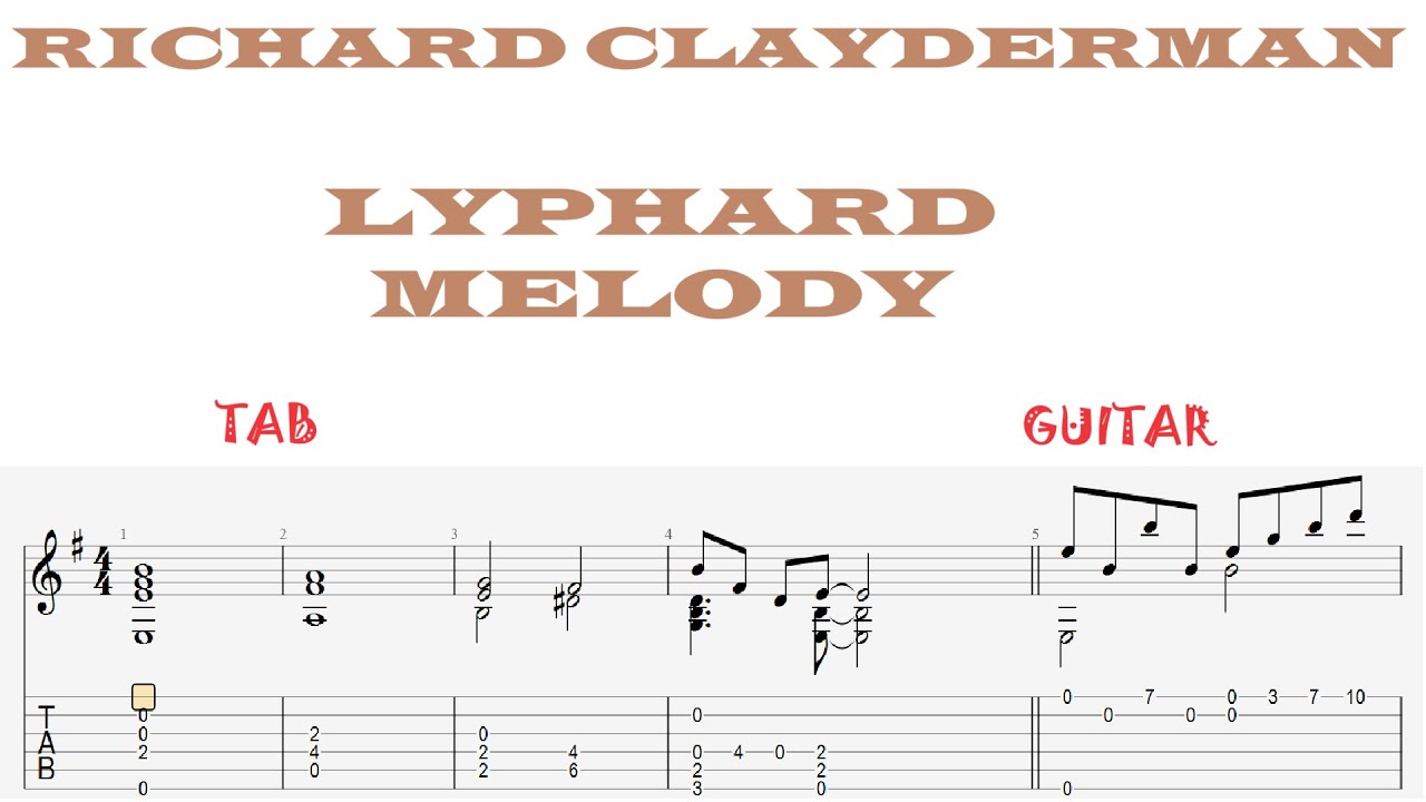 Lyphard Melody | Richard Clayderman | Classical Guitar