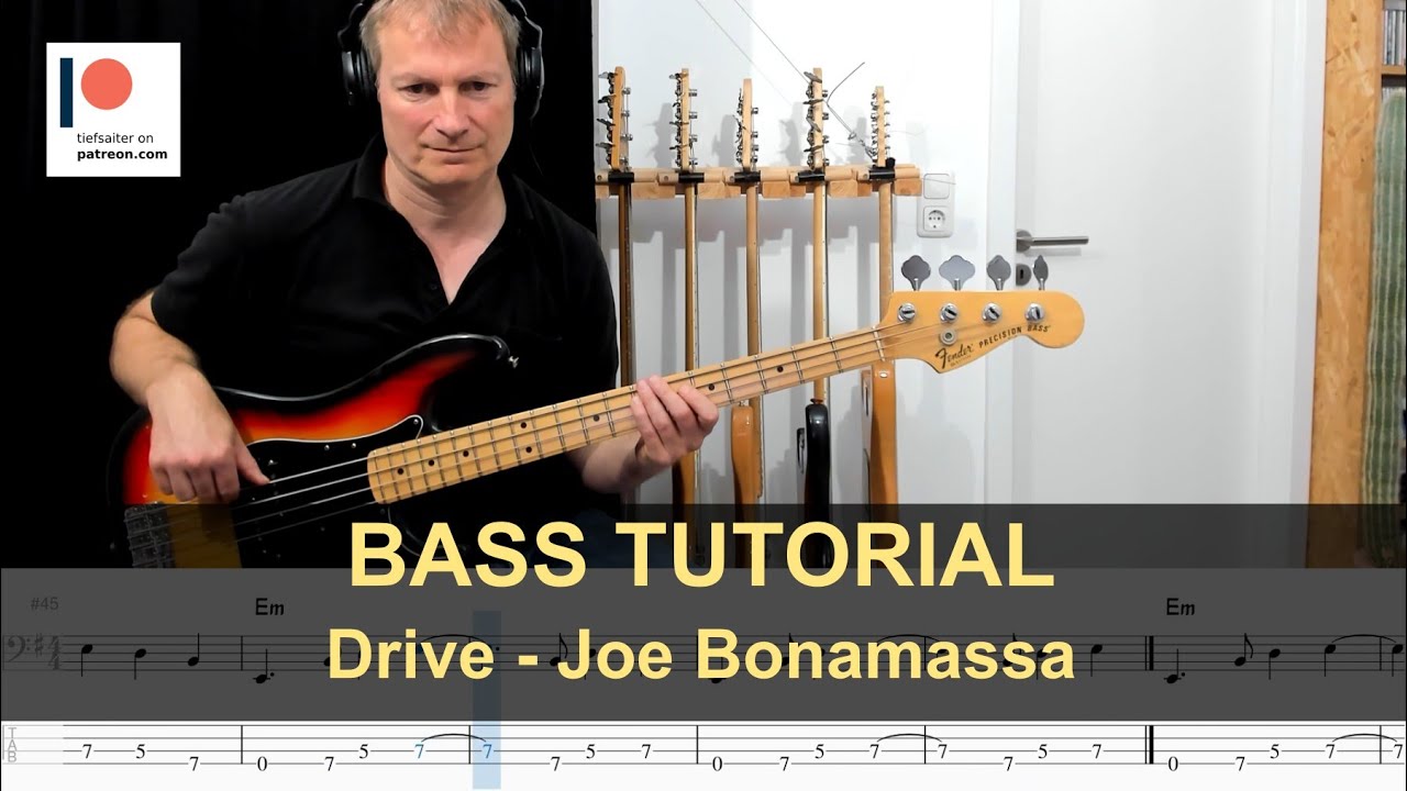 Drive - Joe Bonamassa | Bass Tutorial (Sheet + TABs)