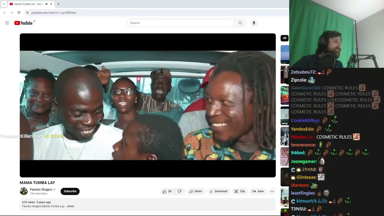 Forsen Reacts to MAMA TUMBA LAY (somebody fart in da minibus)