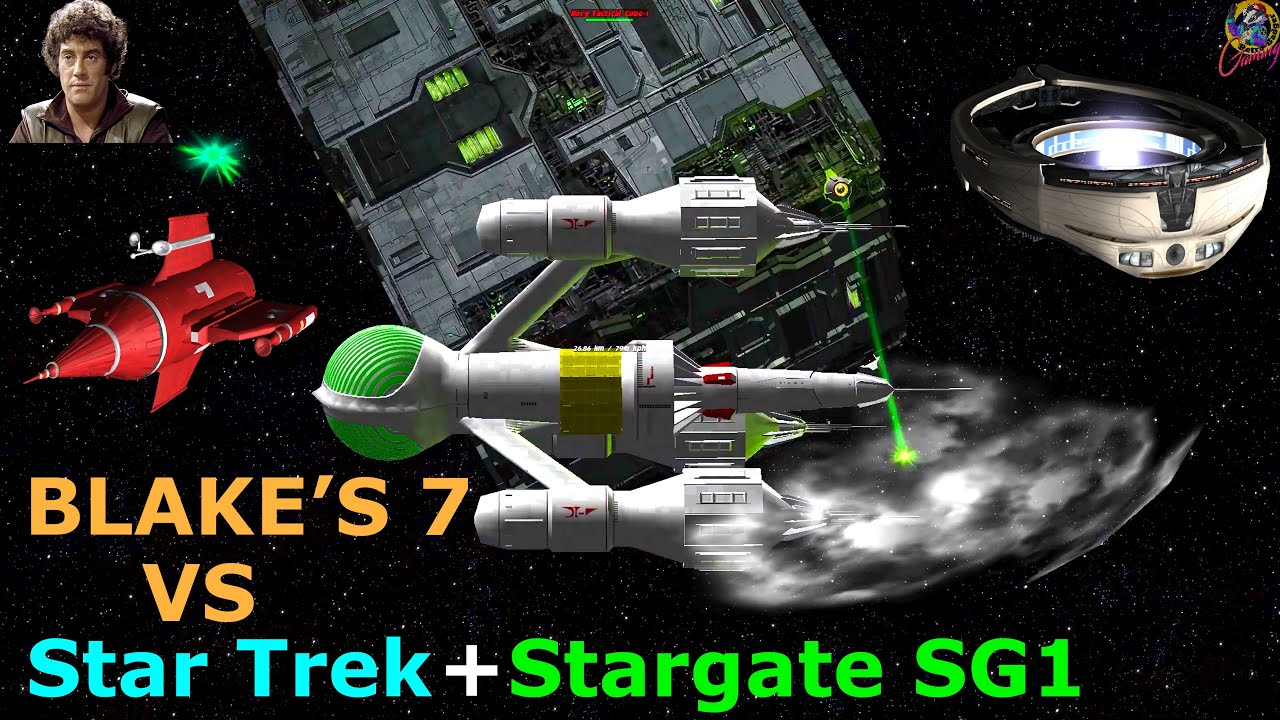 Blake's 7 Ship Tests - Liberator VS Borg / Ori / Enterprise B/ Pursuit Ships Star Trek Starship Batt