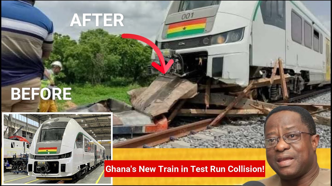 Ghana's Train bought from Poland has been Crashed whiles on test drive