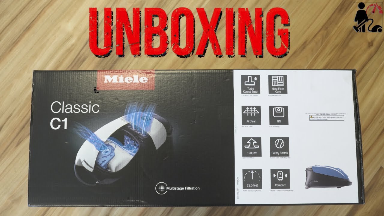 Miele C1 Classic Turbo Canister Vacuum Unboxing & Test