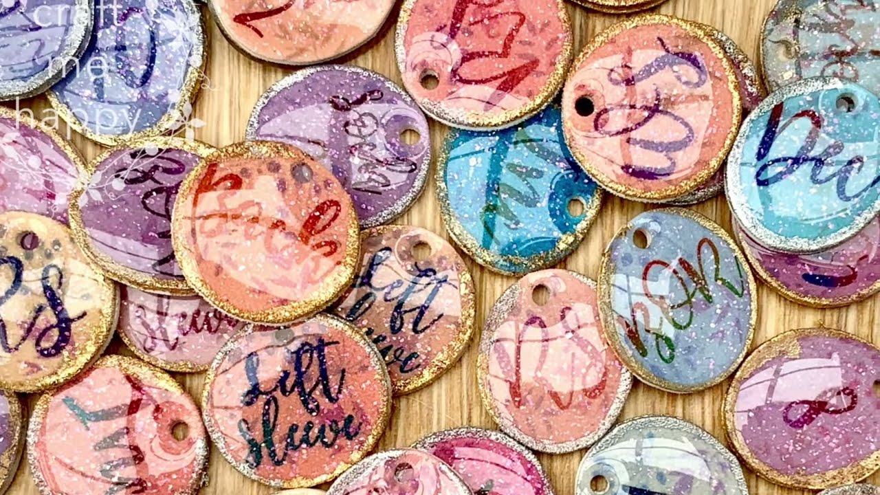 How to make Shrink Plastic Stitch Markers with a free printable