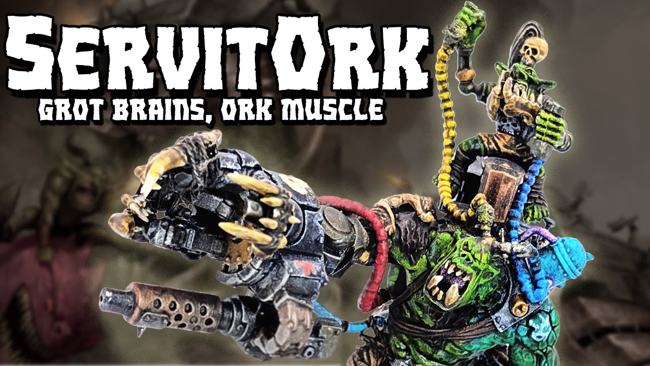 ServitOrk Beastboss – Kunnin’ Grot + Brutal Ork | Warhammer 40k Orks
