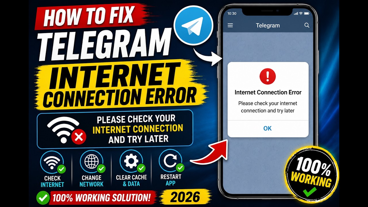 How to Fix Telegram Internet Connection Error (2026) | Please Check Your Internet Connection Fix