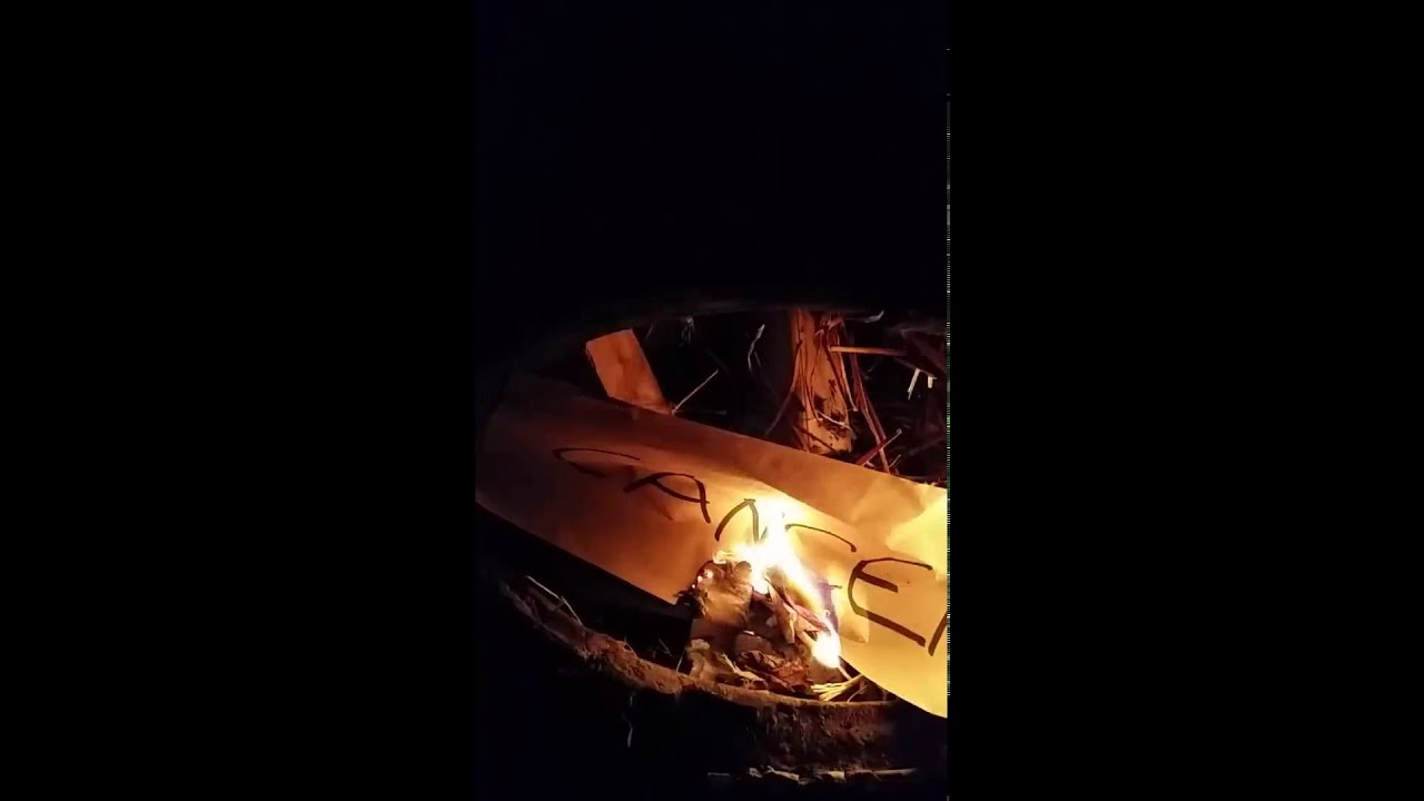 Lighting a fire for Muskrat Jim