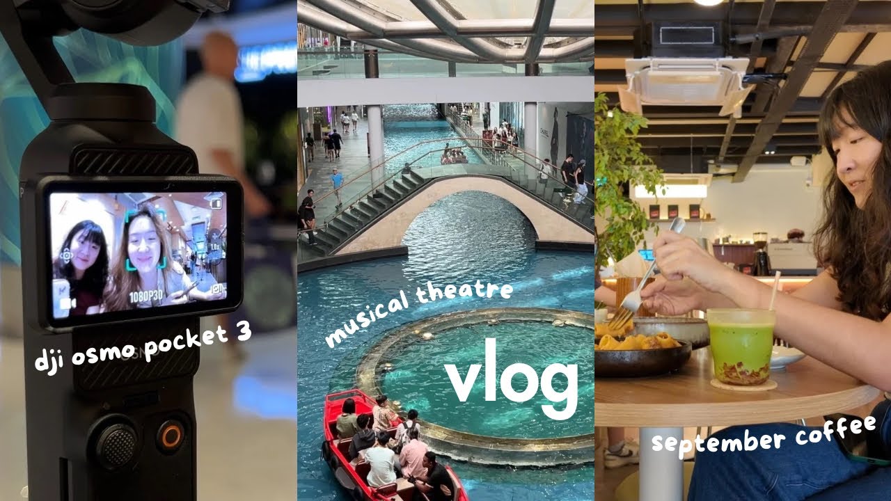 DJI Osmo Pocket 3 test vlog 📷✨ coworking days, musical at Marina Bay Sands 