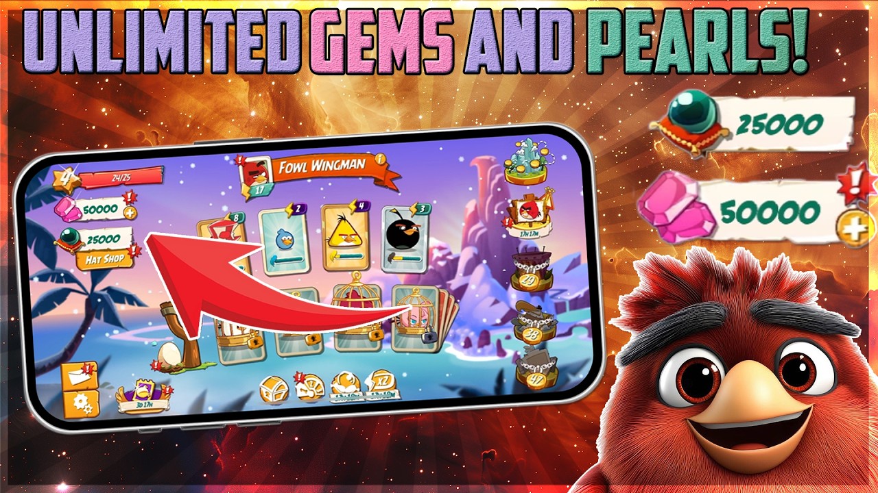 Angry Birds 2 Hack/Mod Apk - How to Get Unlimited Gems and Pearls in Angry Birds 2 (iOS, Android)