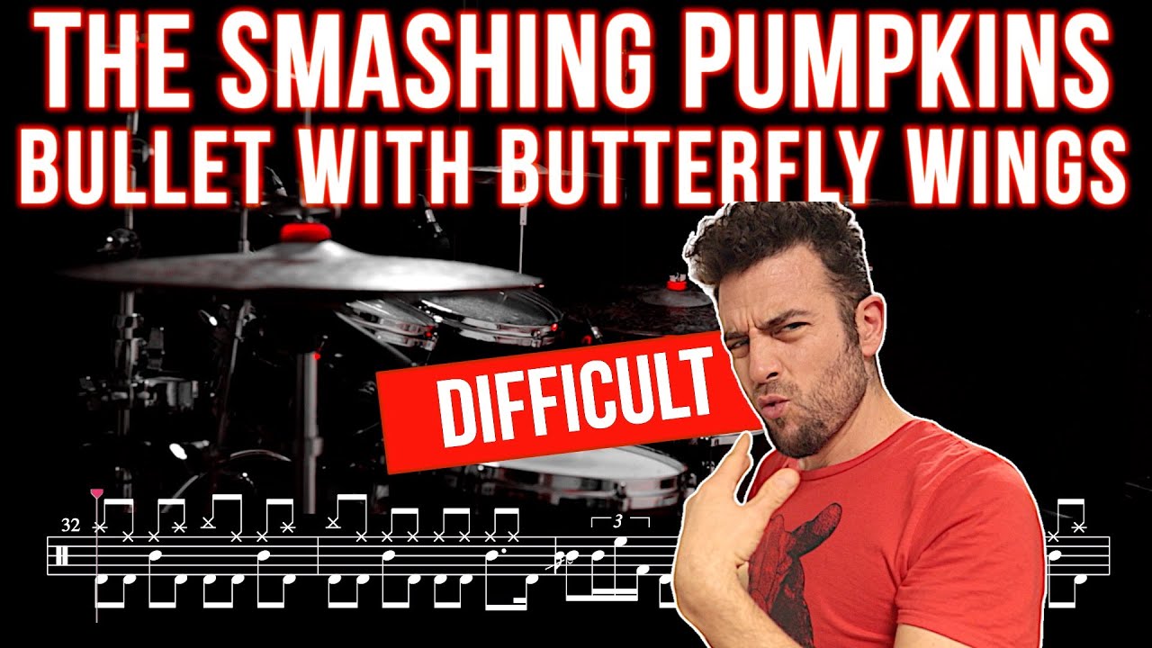 The Smashing Pumpkins - Bullet With Butterfly Wings - Drum Cover (with scrolling drum score)