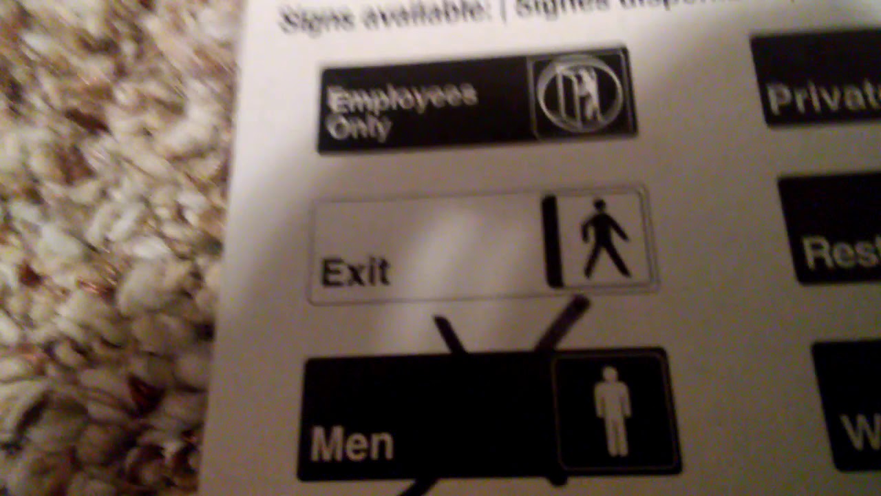 Women's restroom sign