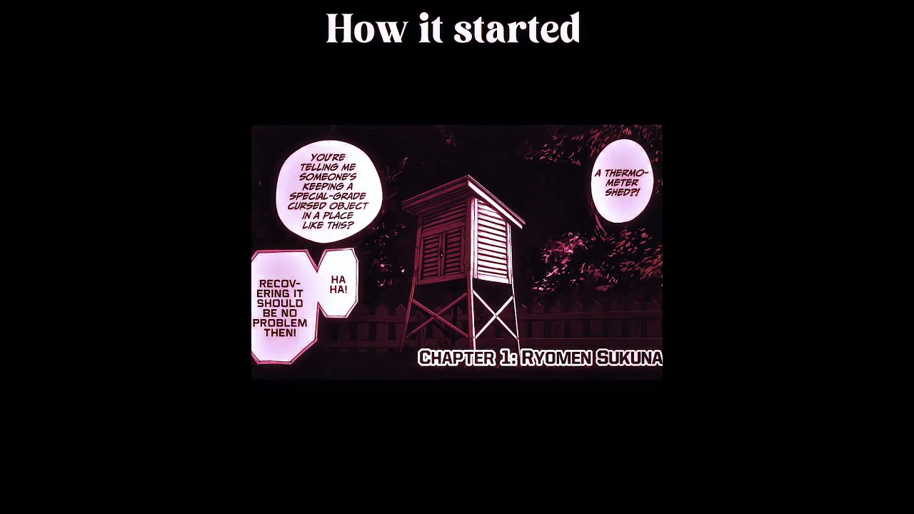 Jjk&rsquo;s first vs last panel [jujutsu kaisen manga] #anime#manga#jjk