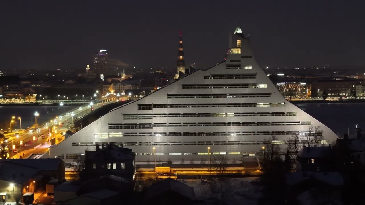 Riga night drone footage with Daso - Meine