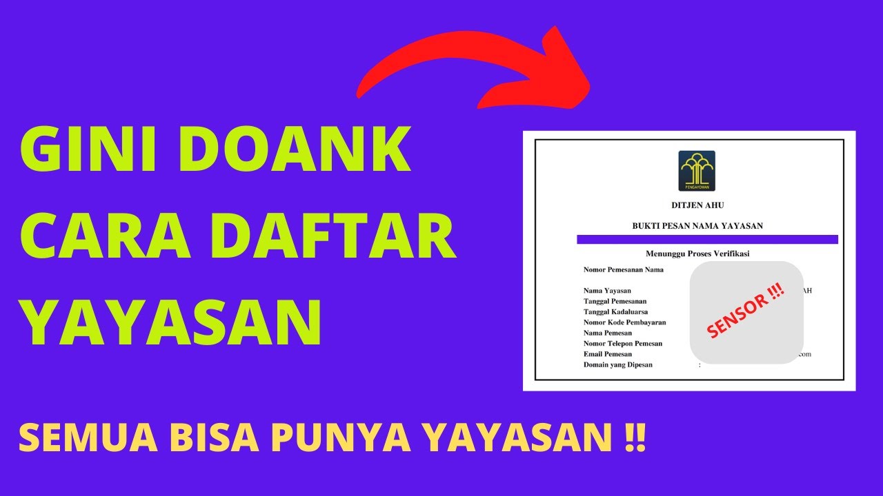 Cara mudah Mendirikan Yayasan melalui AHU Online