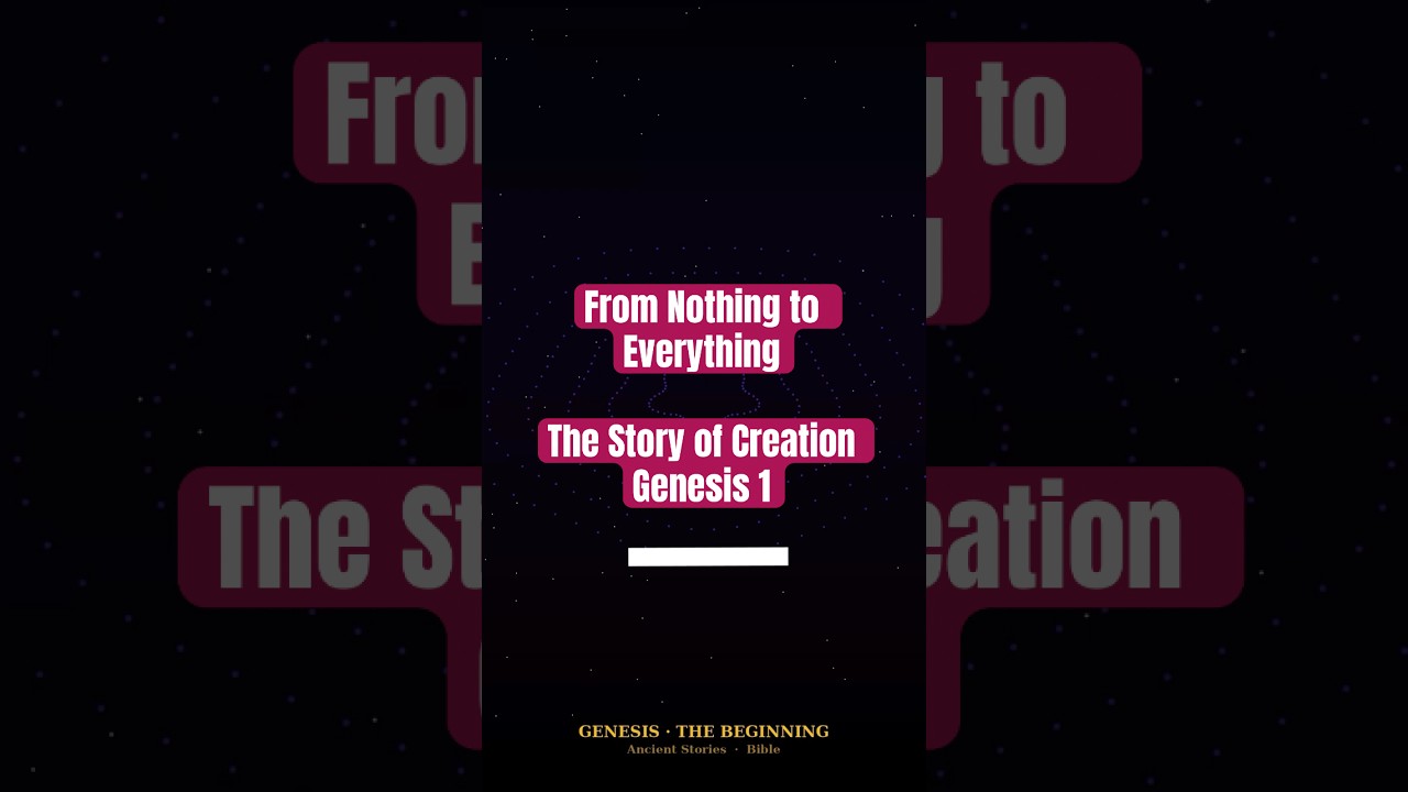 From Nothing to Everything &ndash; The Story of Creation Genesis 1 #biblestories