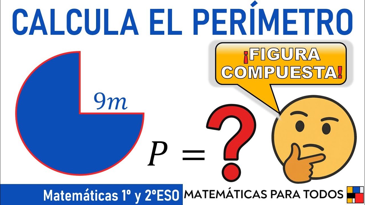Perímetro de un CÍRCULO INCOMPLETO 🍕 (¡Le falta un cuarto!) | Ejemplo 3