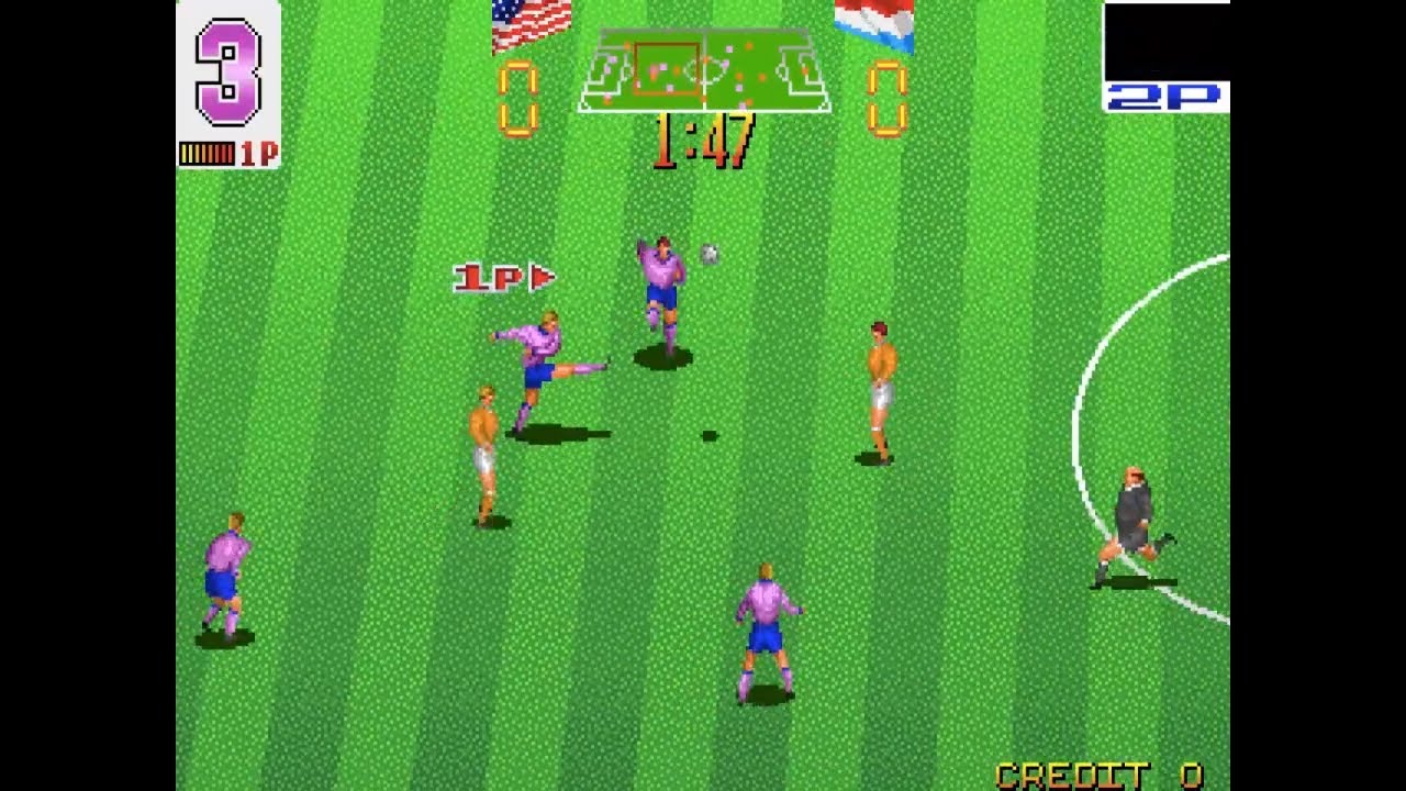 Hat Trick Hero Longplay (Arcade Version)