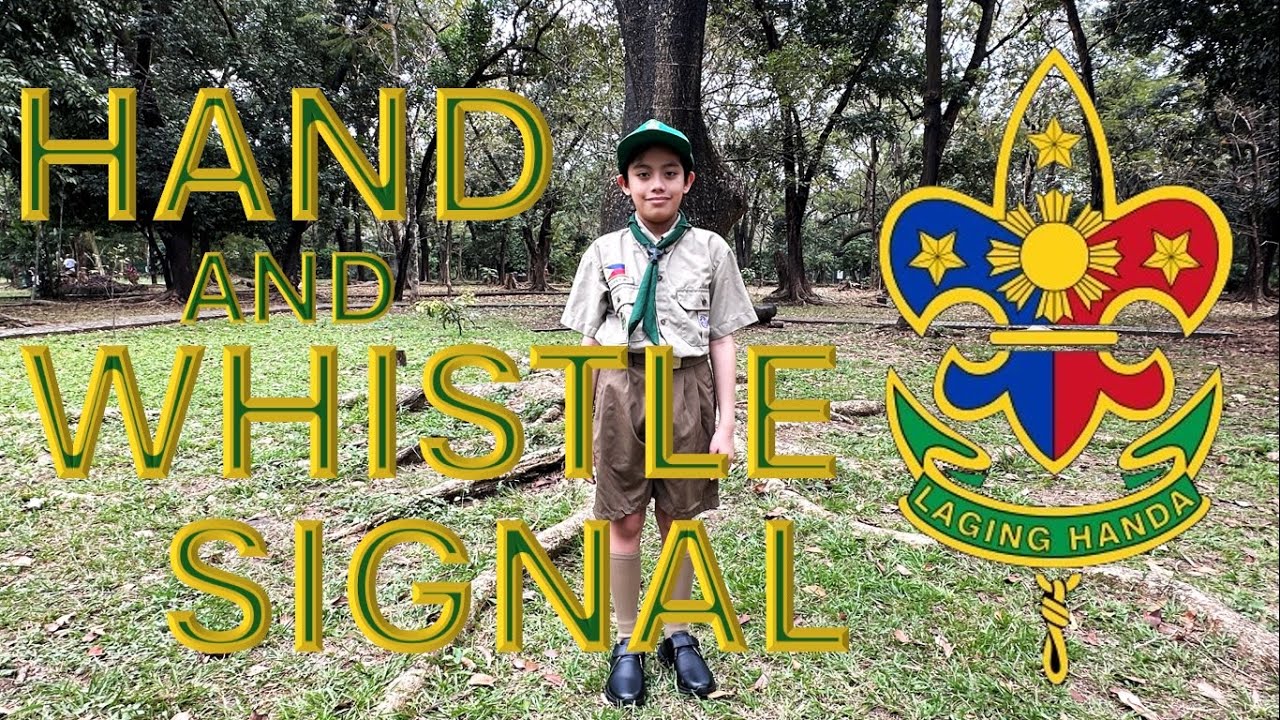 SCOUTING HAND AND WHISTLE SIGNAL