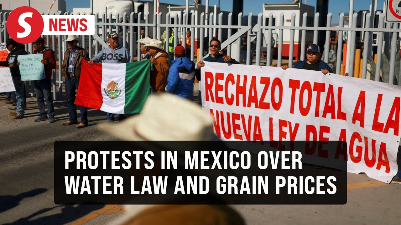 Mexican farmers and truckers block roads in protest over water law, prices and security