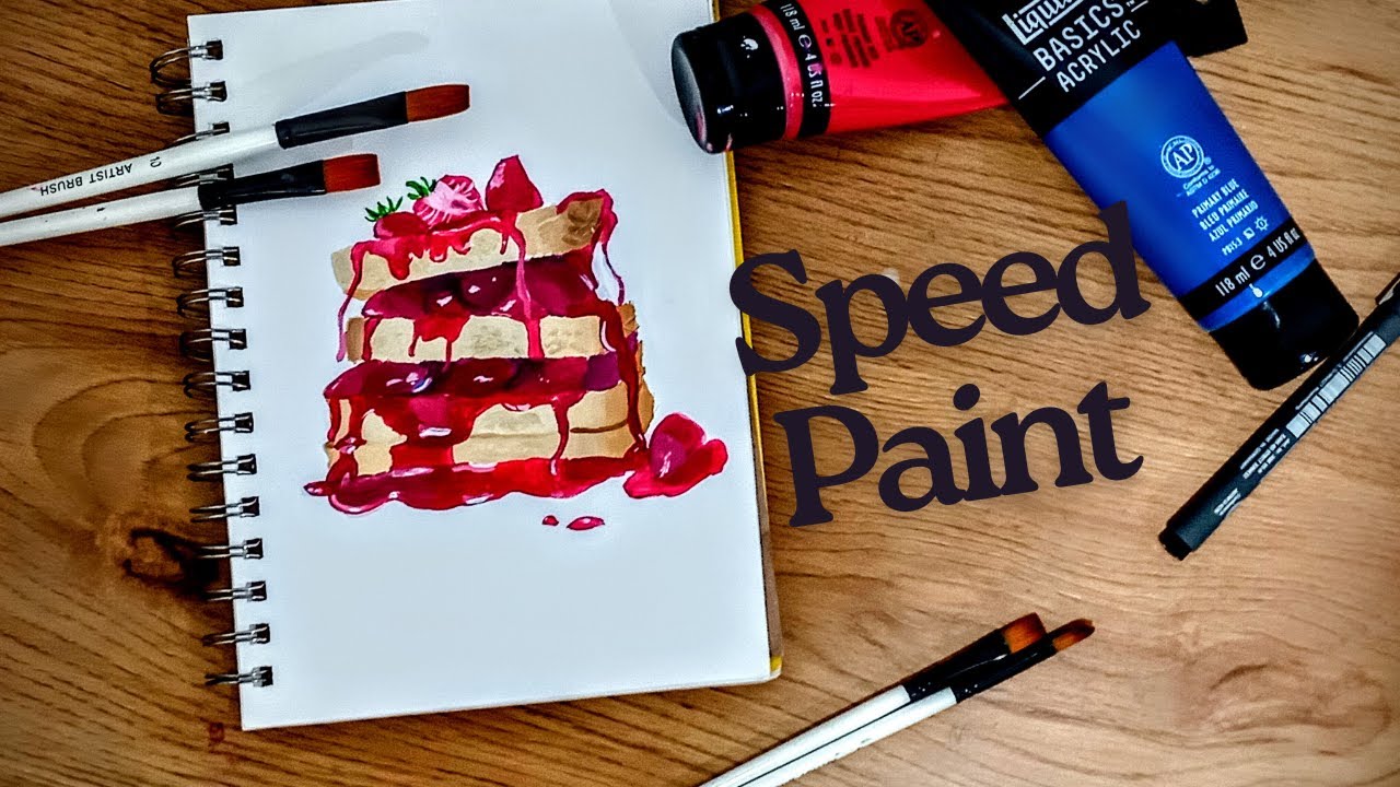 Strawberry Jam Bread // Speed Paint with lo-fi music ♬⋆.˚