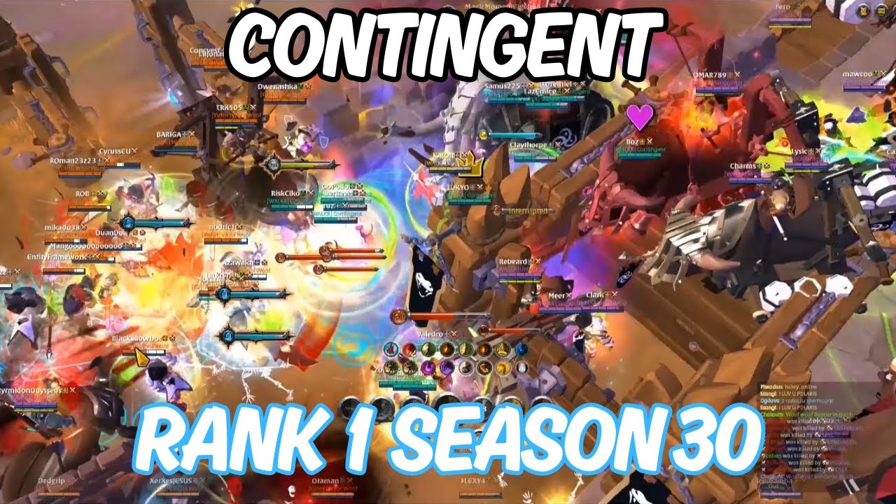 Видеомонтаж лучших моментов 30-го сезона игры Albion Online Contingent, занявшей 1-е место.