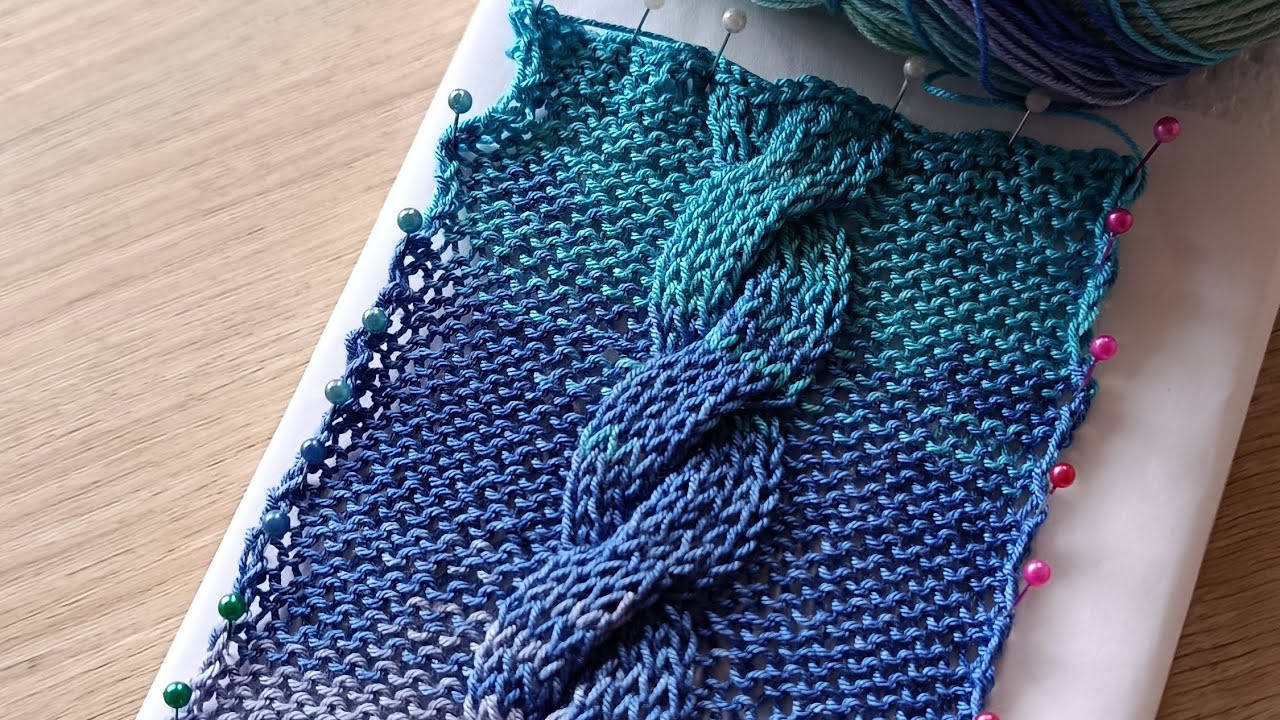 TUTORIAL  trenza a dos agujas facil y r&aacute;pido #knitting 