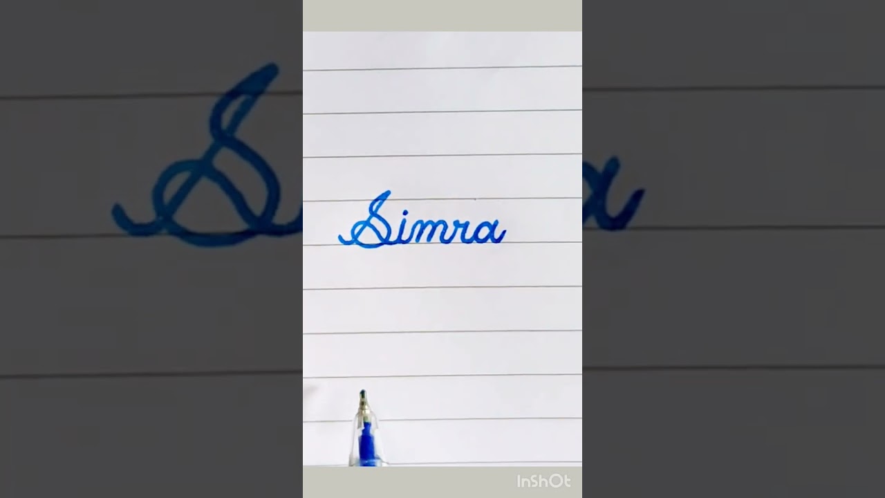 Writing name #Simra in cursive Handwriting...