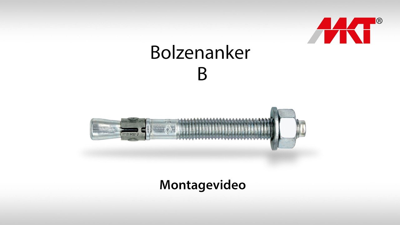 Montagevideo MKT Bolzenanker B | Installation video MKT Wedge Anchor B