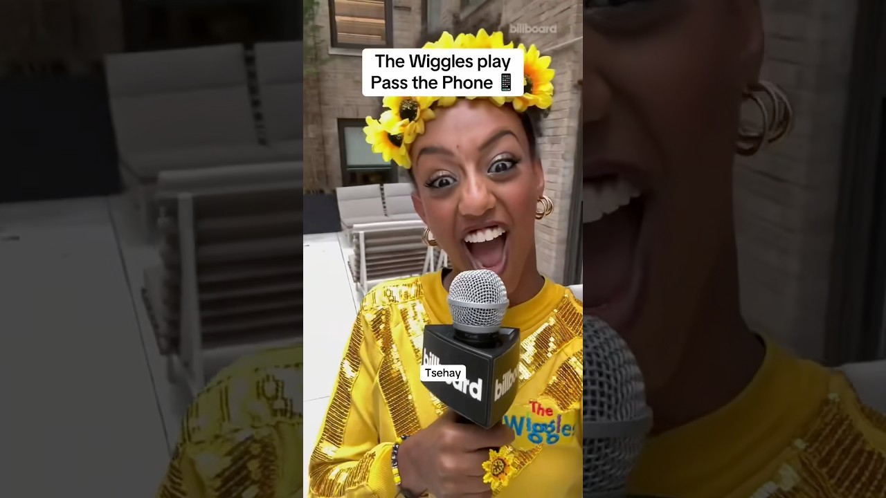 The Wiggles stopped by Billboard in between tour stops to play Pass The Phone! 🤳 #thewiggles