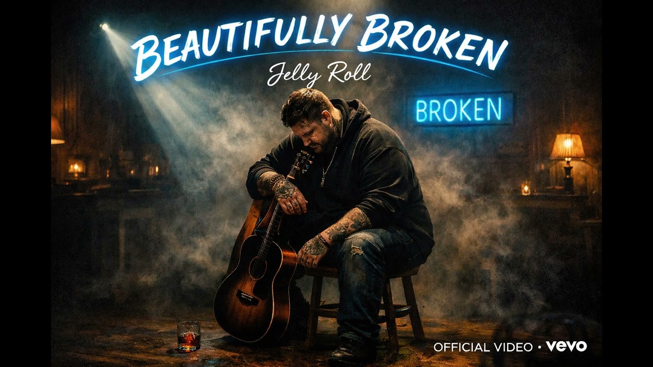 Beautifully Broken—Jelly Roll Type Beat | Emotional Country Soul 2026(Official Music Visualizer)