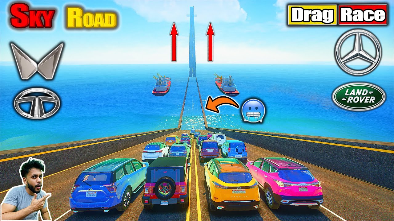 GTA 5: NEW Powerful 💪 SUVs Impossible Deep Water🥶 Drag Race Challenge! GTA 5