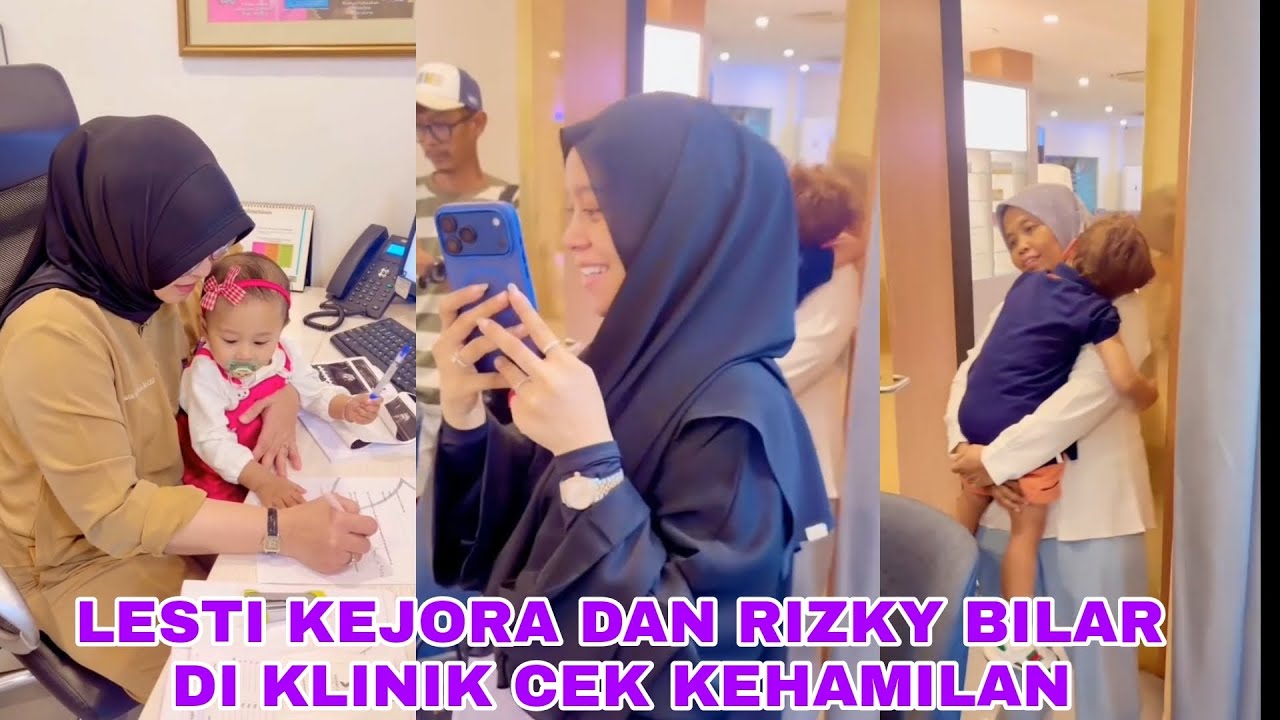 LESTI KEJORA DAN RIZKY BILAR DI KLINIK CEK KEHAMILAN ANAK KE 3, ABANG L NGANTUK BERAT, LESHIA LUCU