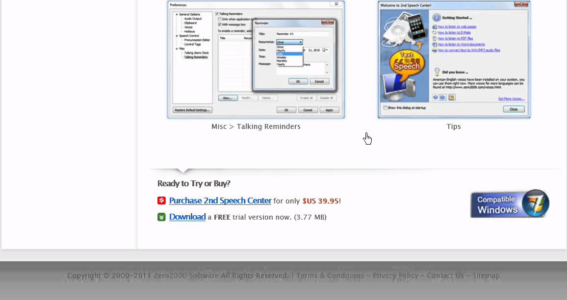 2nd Speech Center - Text to Speech or MP3